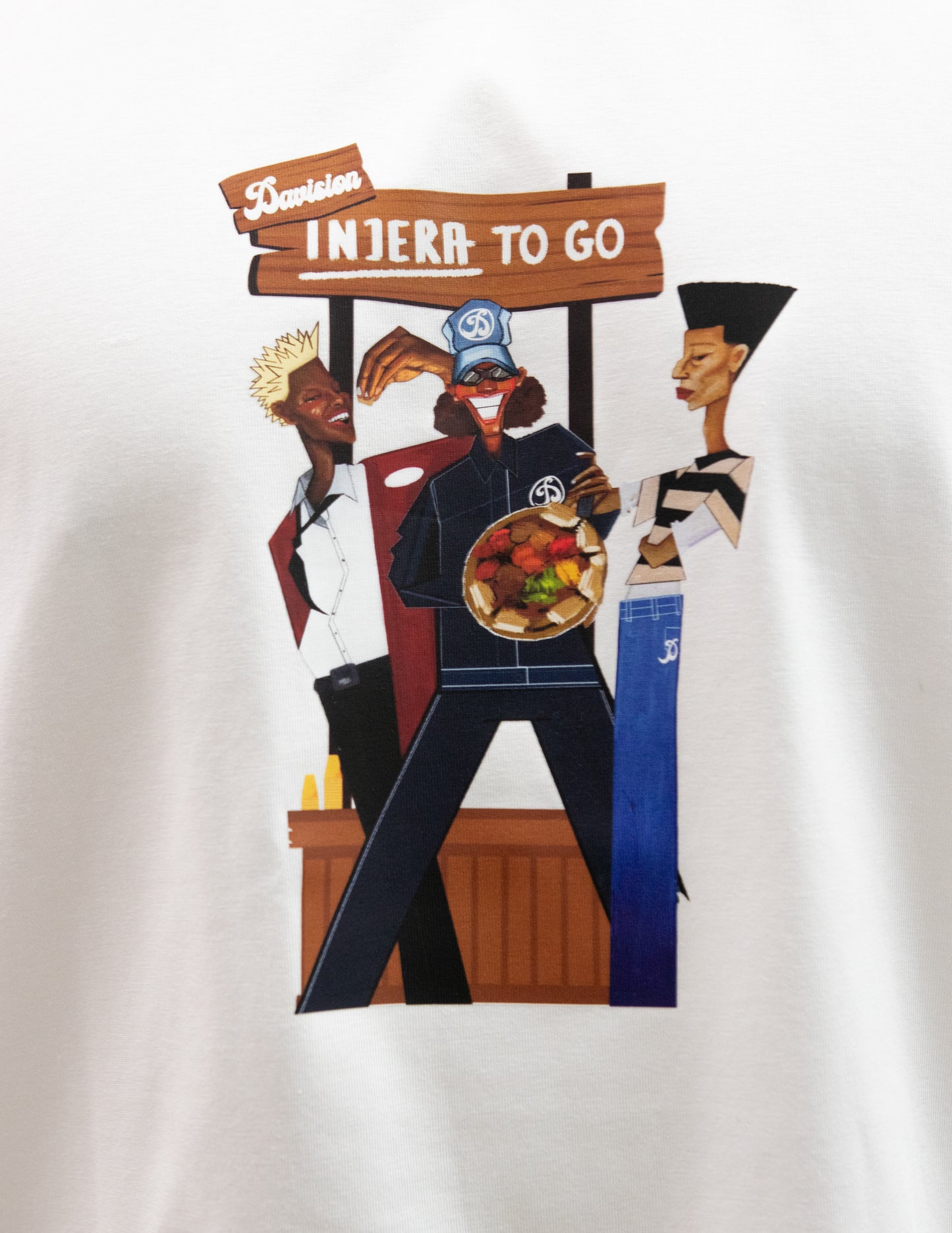 T-SHIRT "INJERA TO GO" WHITE