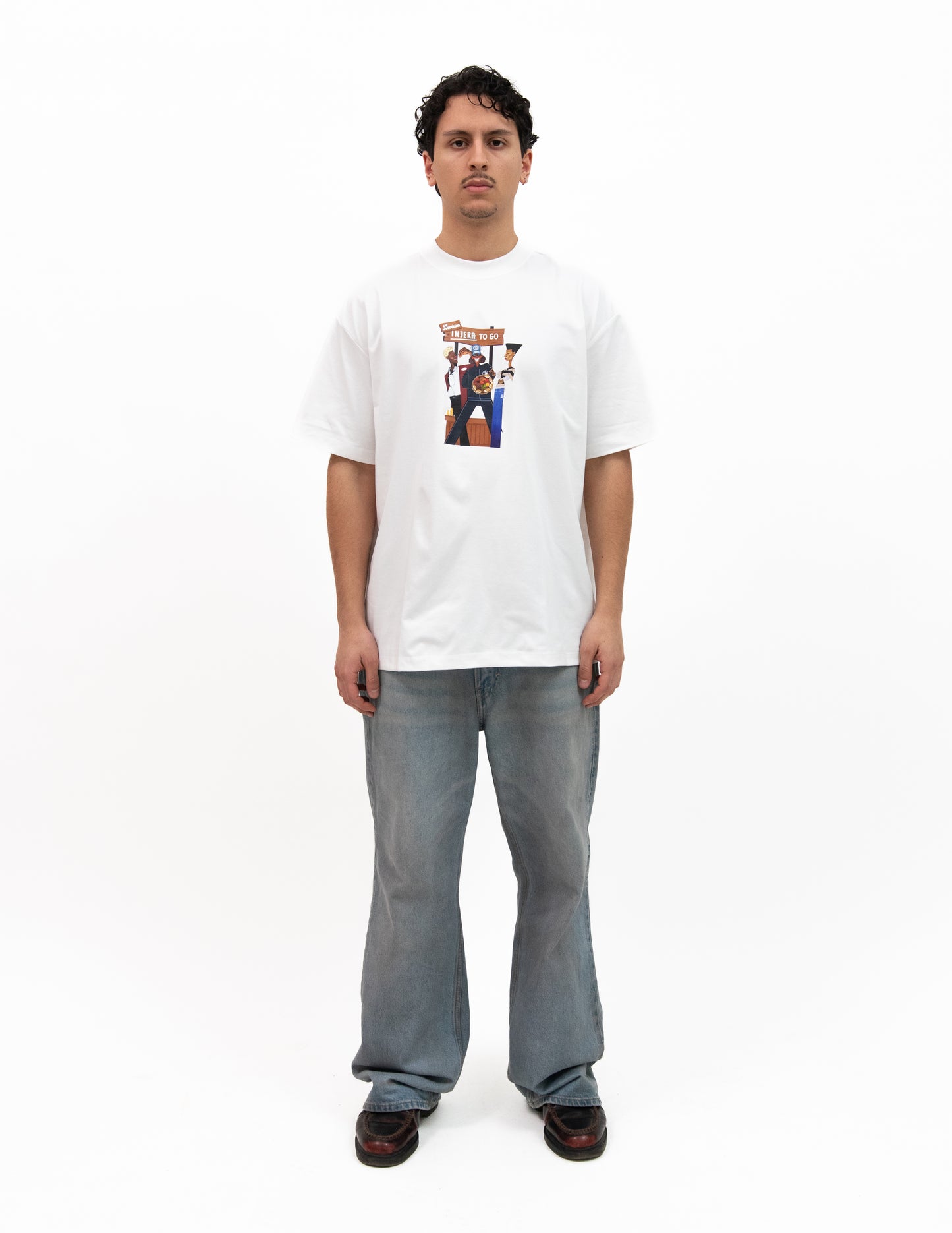 T-SHIRT "INJERA TO GO" WHITE