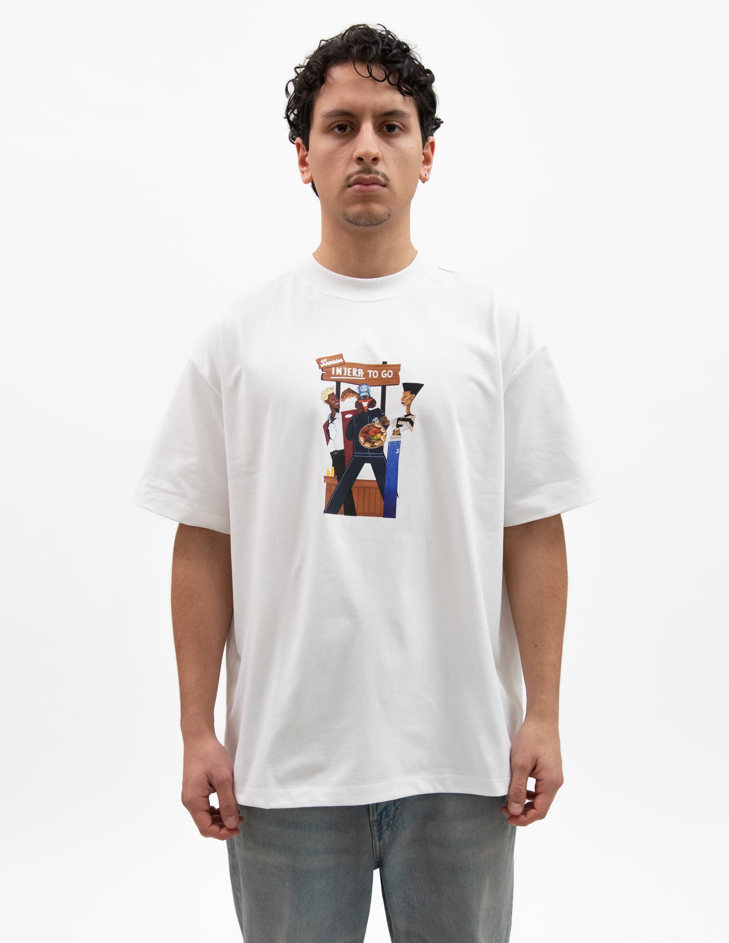 T-SHIRT "INJERA TO GO" WHITE