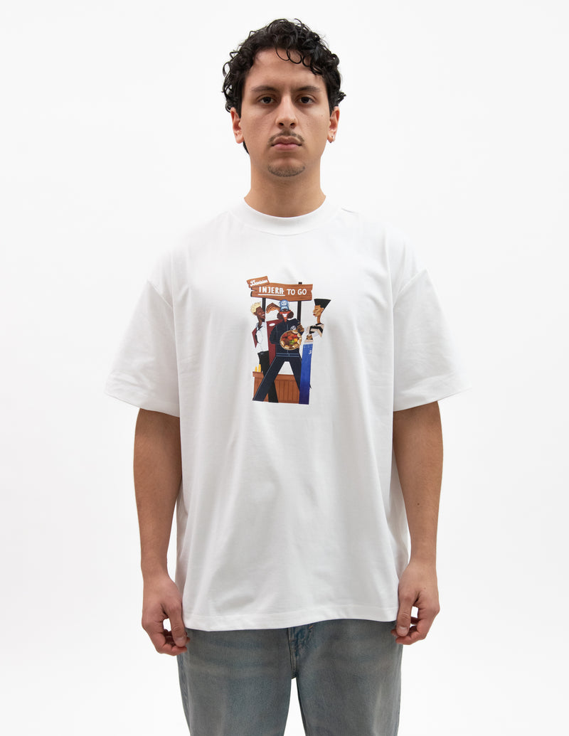 T-SHIRT "INJERA TO GO" WHITE
