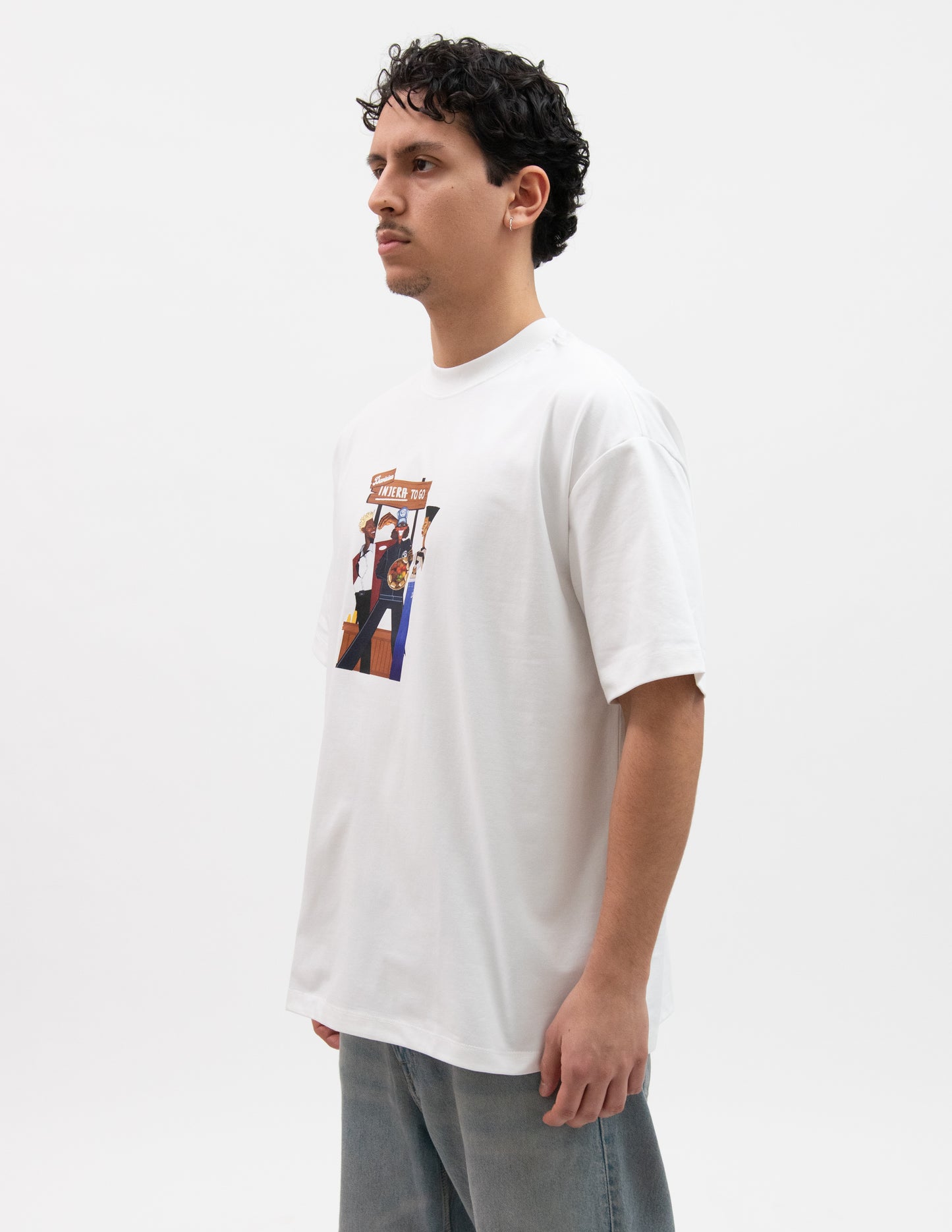 T-SHIRT "INJERA TO GO" WHITE