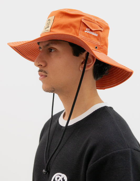 BRIMMER HAT ORANGE-BROWN