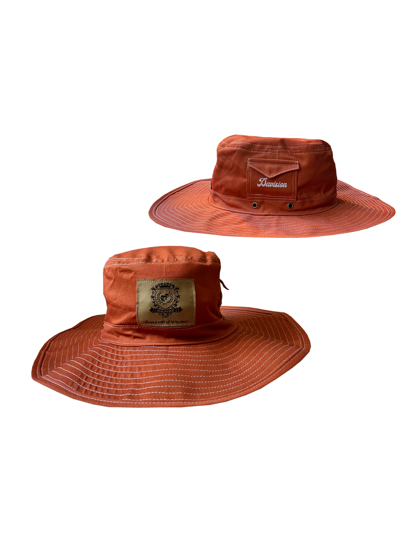 BRIMMER HAT ORANGE-BROWN